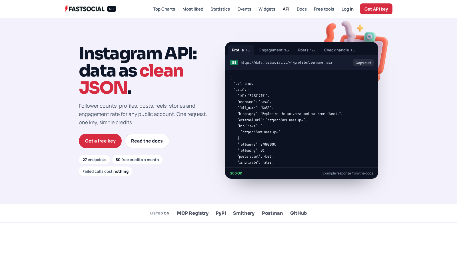 FastSocial Instagram Data API