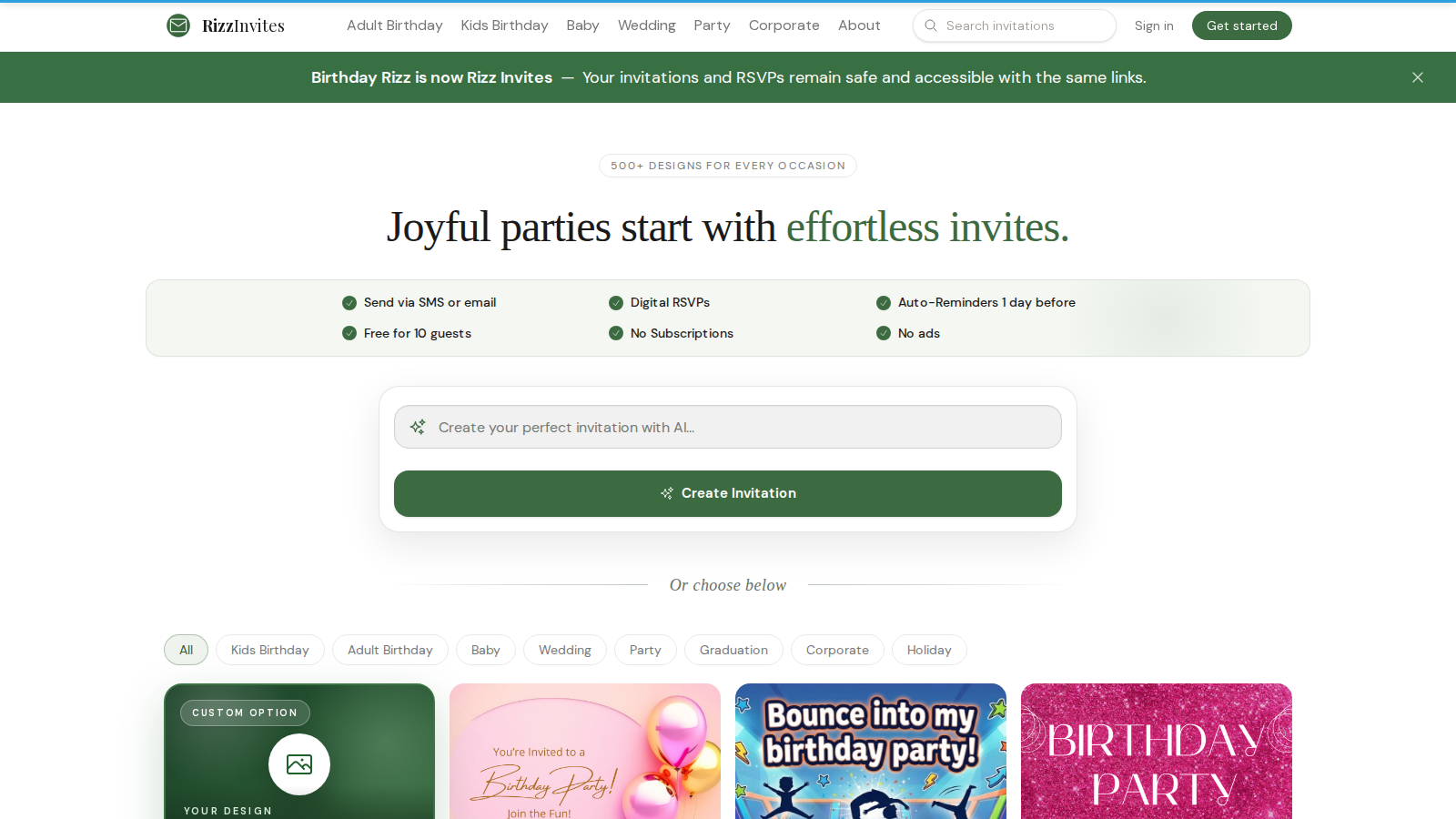 Rizz Invites