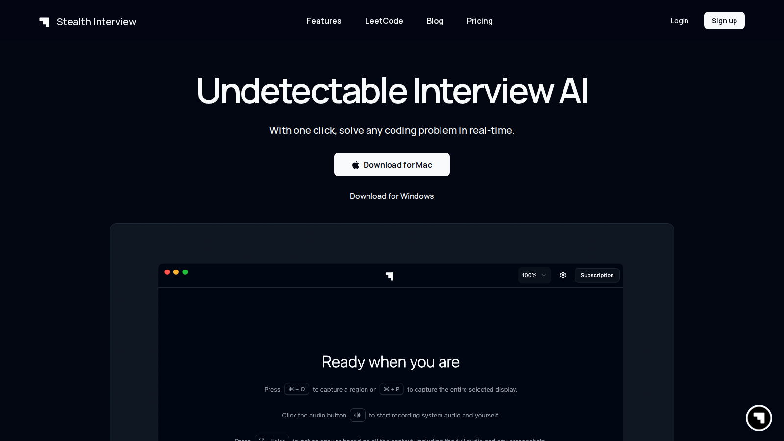 Stealth Interview