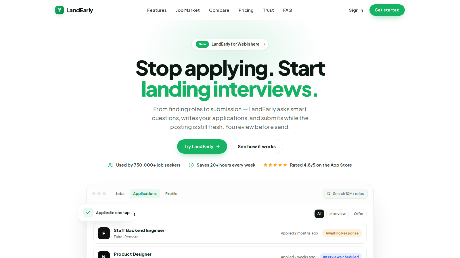 LandEarly | AI Job Search