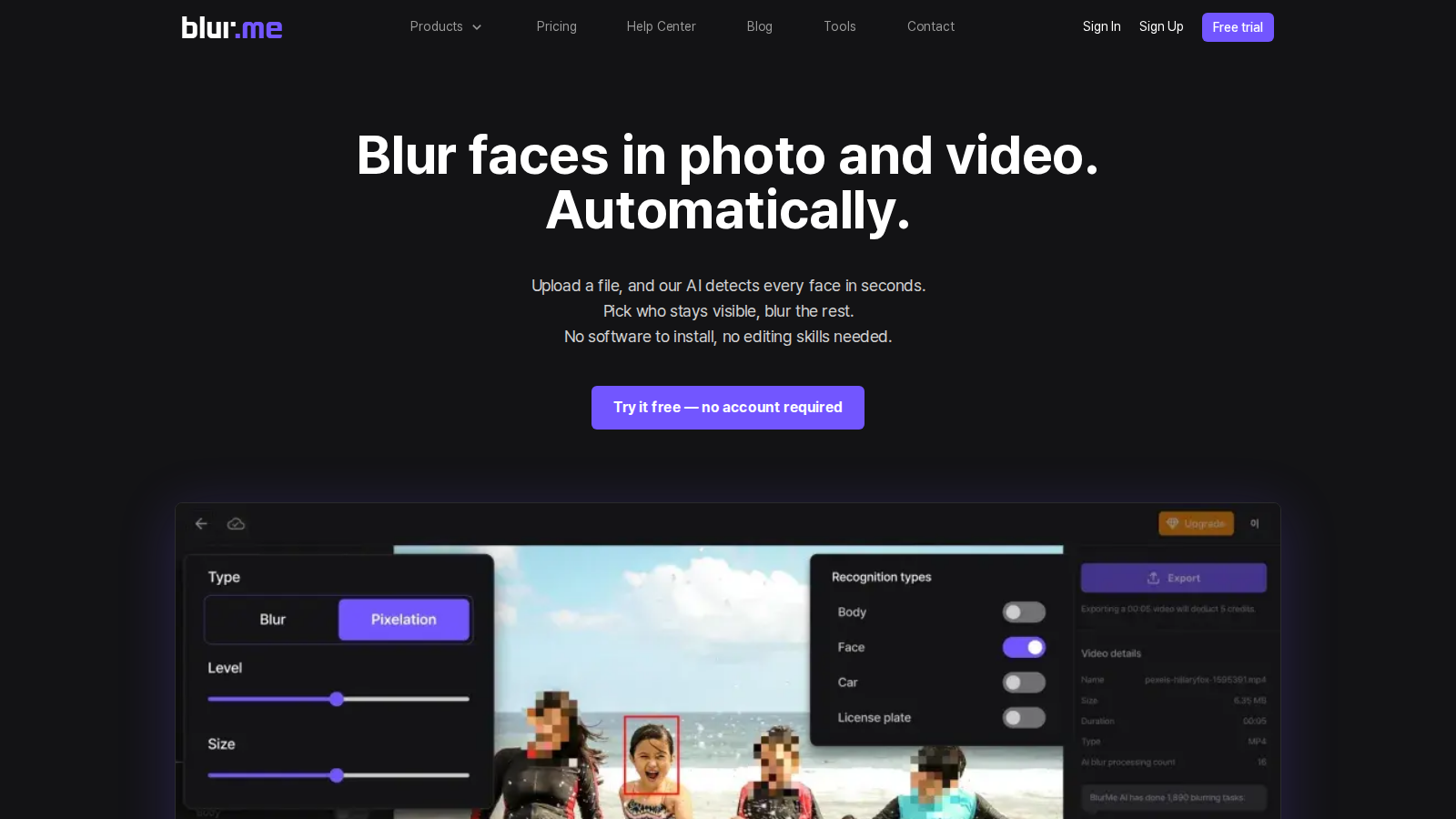 BlurMe - AI Face Blur
