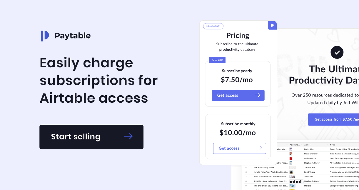 Paytable | StartupBase